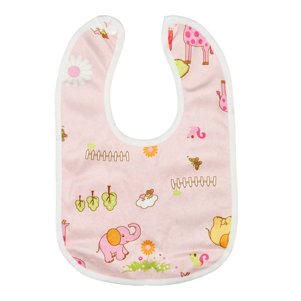 Детский тканевый слюнявчик Mega Zayka MGZ-0600-16 на кнопке