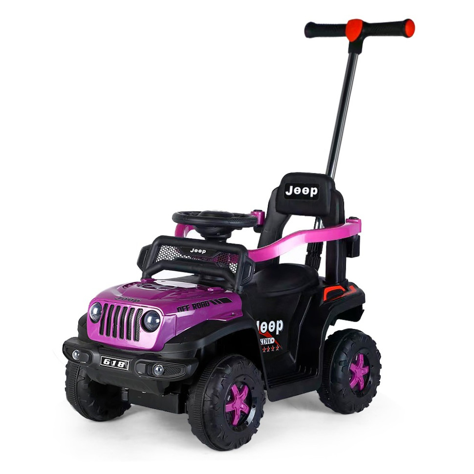 Детская каталка-толокар Bambi Racer M 5789EL-9 фиолетовый, c родительской ручкой