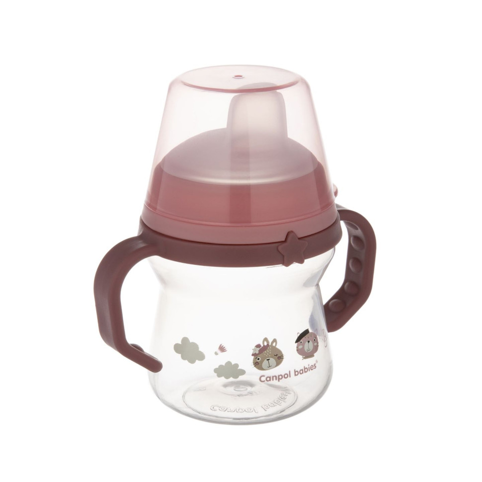 Кружка тренировочная с силиконовым носиком Bonjour Paris FirstCup Canpol babies 56/612_pin 150 мл