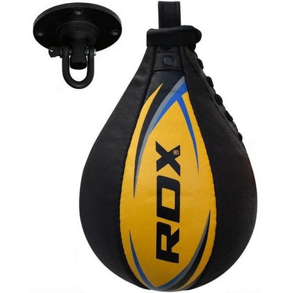 Пневмогруша боксерська 2Y Boxing Speed Ball Leather Multi RDX Inc Limited 2SBL-S2YU, Yellow/Blue