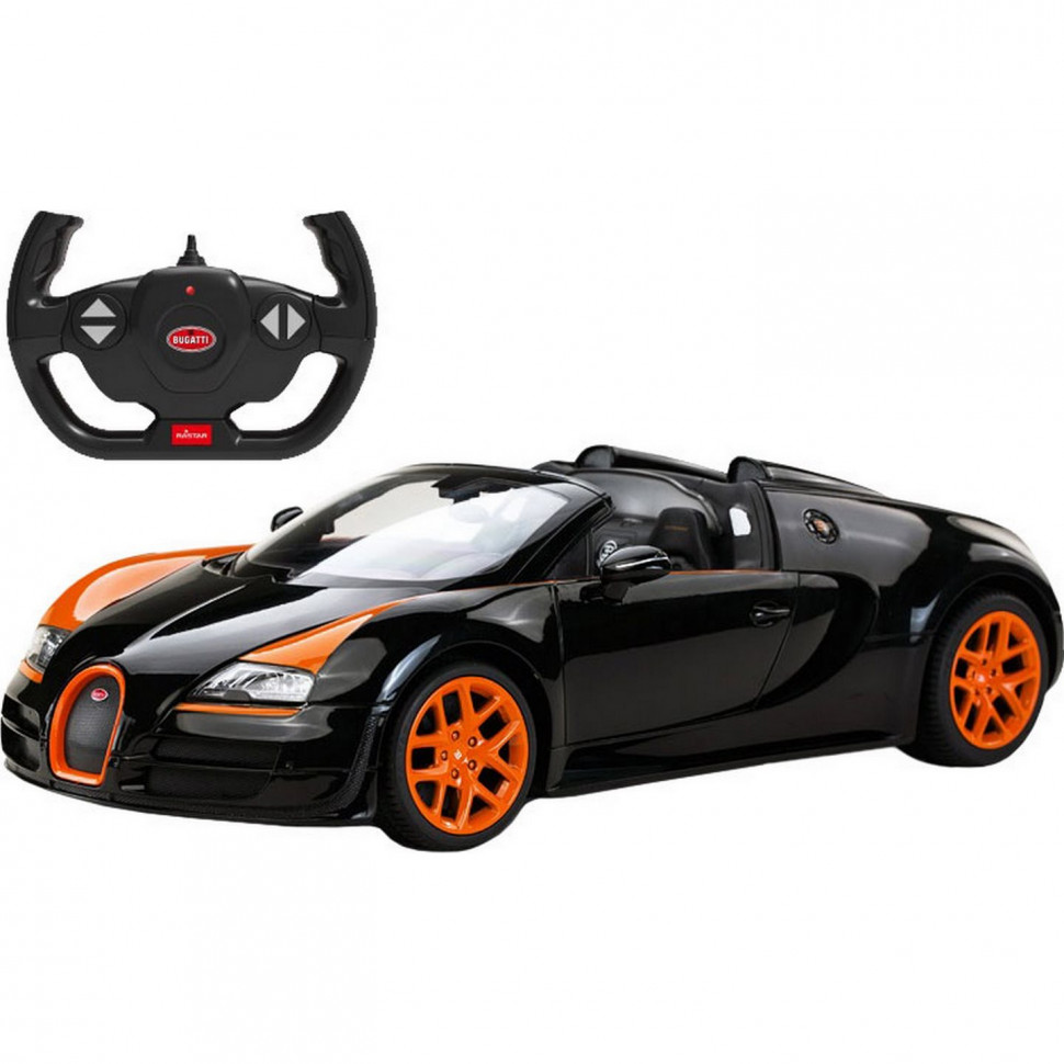 Машинка на пульті радіокерування Bugatti Grand Sport Vitesse Rastar 70460(Black) чорний, 1:14
