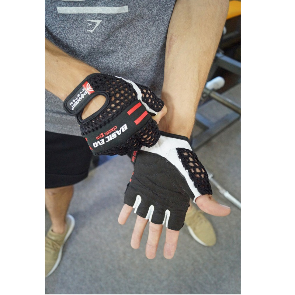Рукавички для фітнесу Basic EVO Power System PS_2100E_L_Black/Red, L 23 см