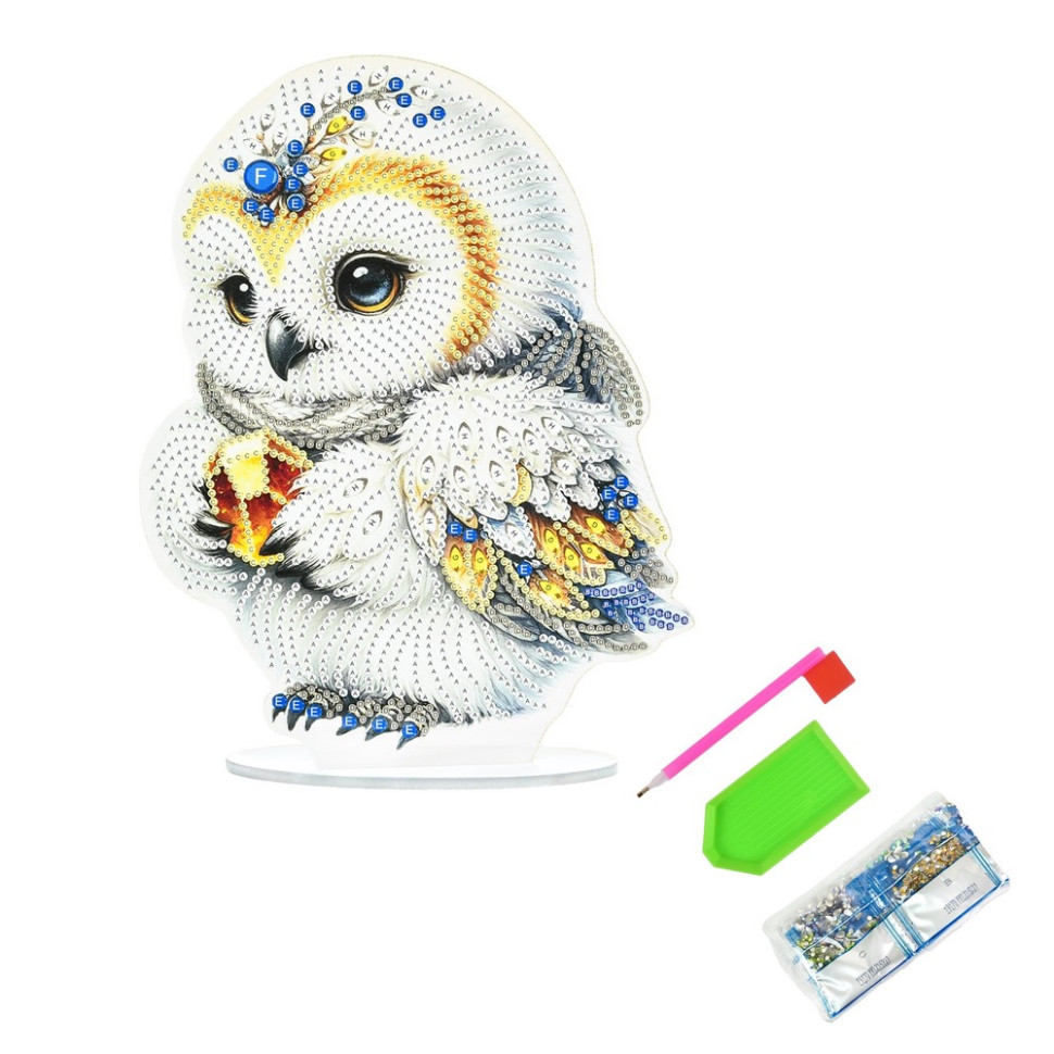 Набір для творчості алмазна мозаїка Маленький мудрець Strateg YKLZ15282 на підставці 25х25 см