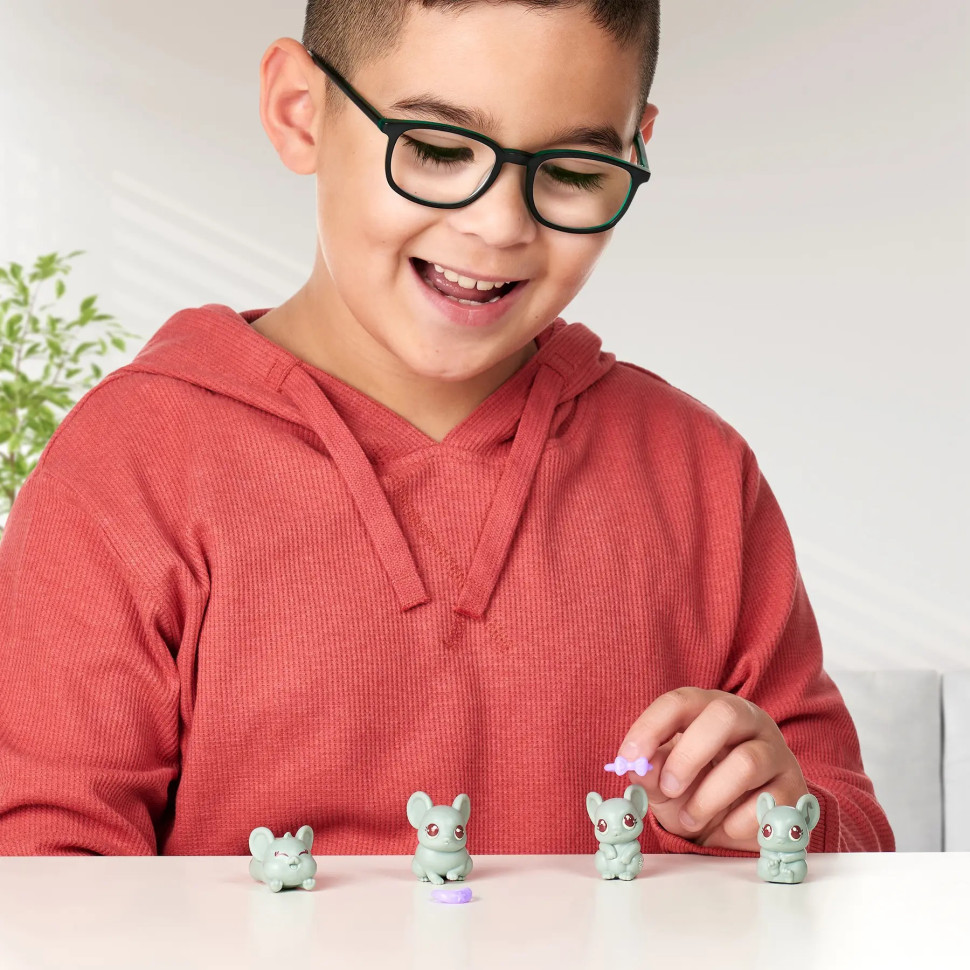 Игровой набор Мама-сюрприз MOOSE 26510 мама-мышь и её дети
