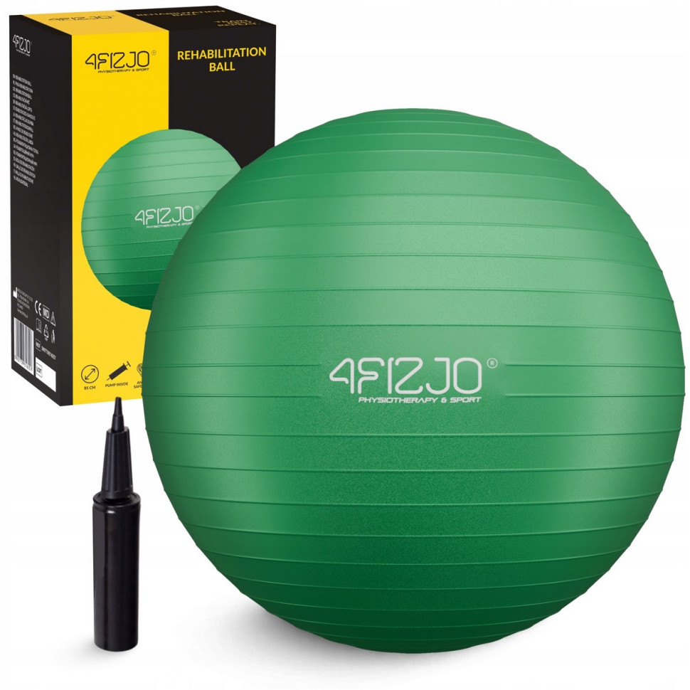М'яч для фітнесу фітбол 4FIZJO P-5907739316394, 85 см, Green