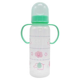 Бутылочка пластиковая с ручками Mega Zayka MGZ-0207(Green) 250 мл Бутылочка пластиковая с ручками Mega Zayka MGZ-0207(Green) 250 мл