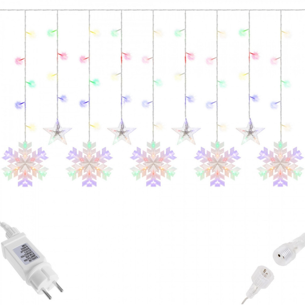 Гирлянда бахрома уличная Springos CL4019, 2.7 м 138 LED, Mix