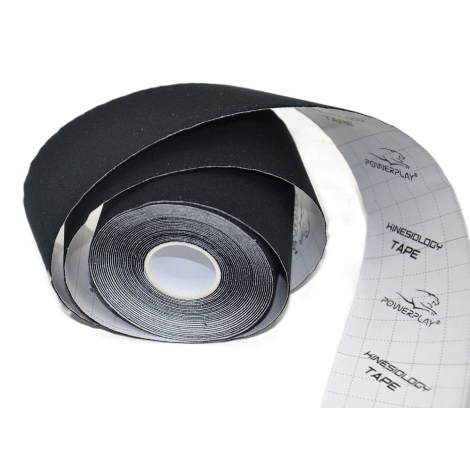 Кинезиологический тейп 4315 PowerPlay PP_4315_Black, Черный 5 см х 5 м
