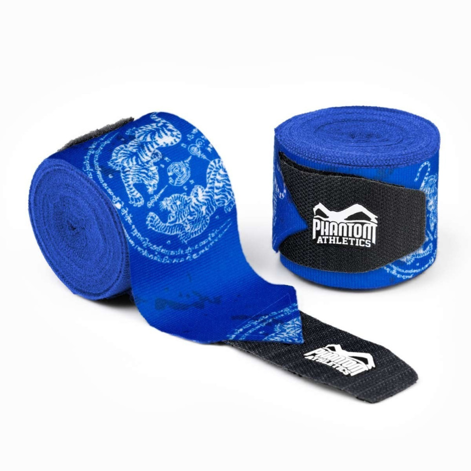 Бинти для боксу Muay Thai Phantom PHWR2764-400 Blue 400 см 4 метра