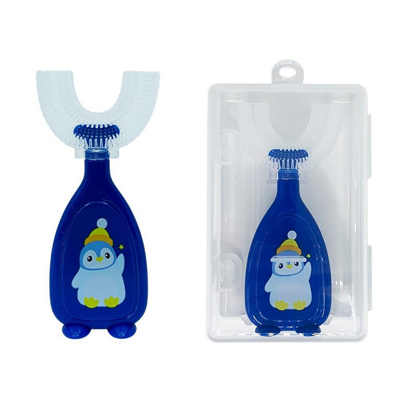 Дитяча зубна щітка-капа в футлярі Mega Zayka MGZ-0730(Blue) блакитний