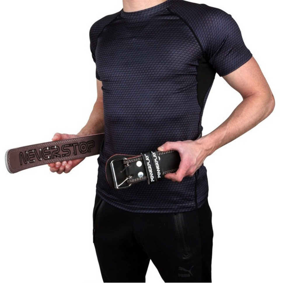 Пояс для тяжелой атлетики PowerPlay PP_5085_XL_Black/Brown, XL