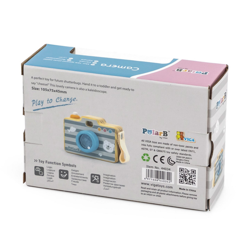 Дерев'яна іграшка Фотоапарат Viga Toys PolarB 44034 з калейдоскопом