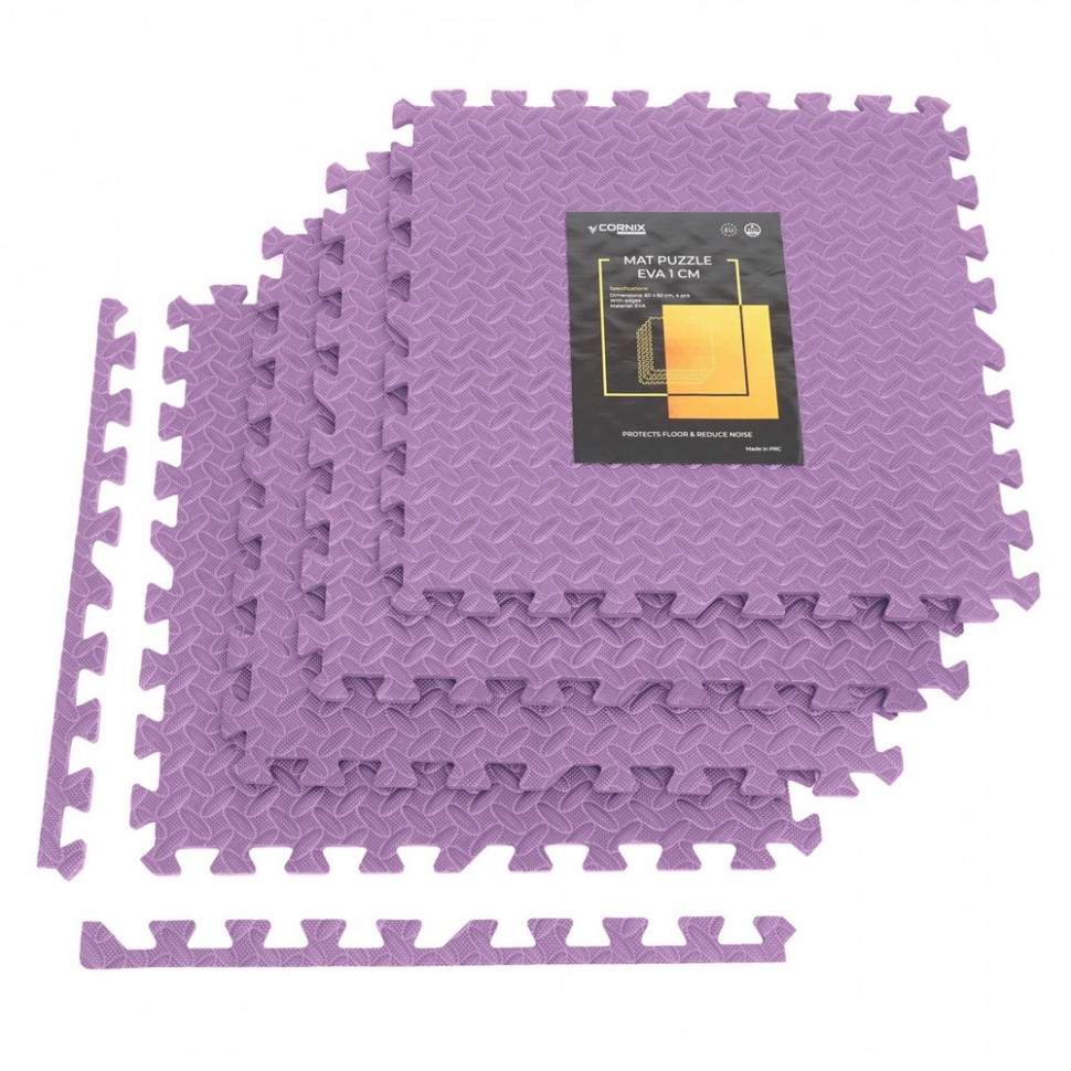 Мат-пазл (ласточкин хвост) Mat Puzzle Cornix XR-0232 EVA 120 x 120 x 1 cм, Purple