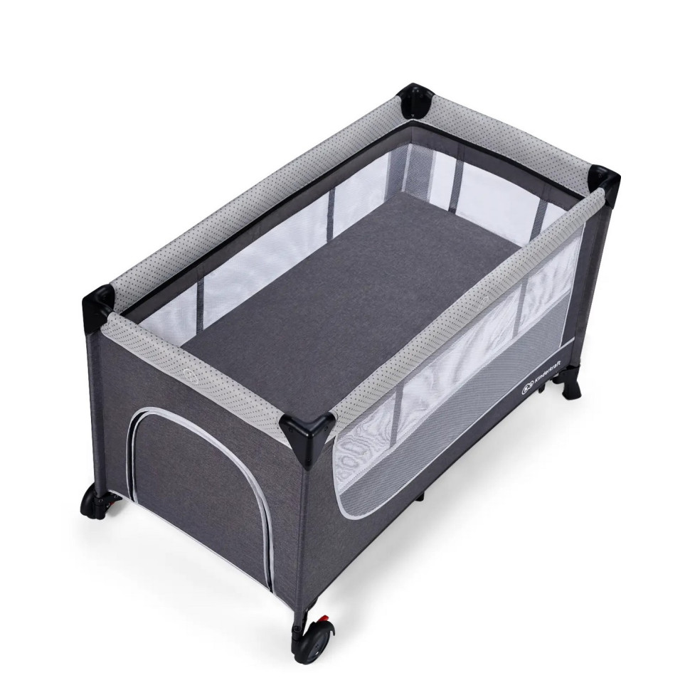 Кровать-манеж Kinderkraft KCLEOD00GRY0000 Leody Grey
