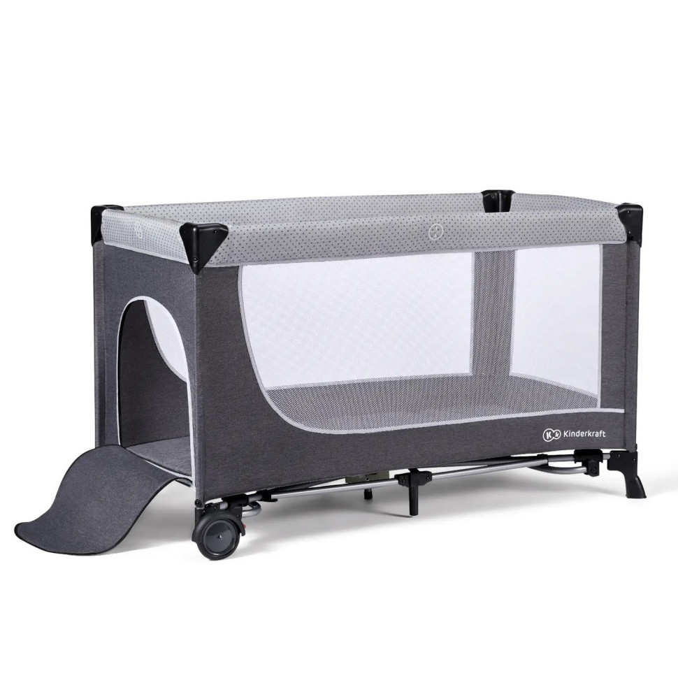Кровать-манеж Kinderkraft KCLEOD00GRY0000 Leody Grey