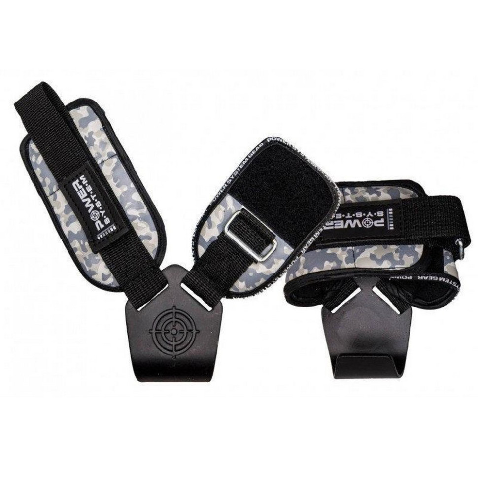 Крюки для тяги на запястье Hooks Camo Power System PS_3370_Black/Grey L, L