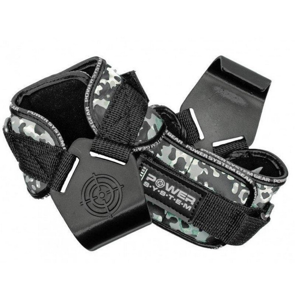 Крюки для тяги на запястье Hooks Camo Power System PS_3370_Black/Grey L, L