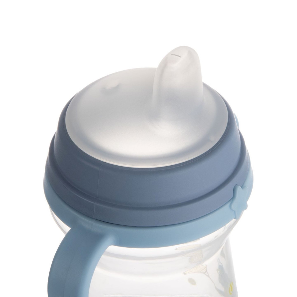 Кружка тренувальна з силіконовим носиком Bonjour Paris FirstCup Canpol babies 56/613_blu 250 мл