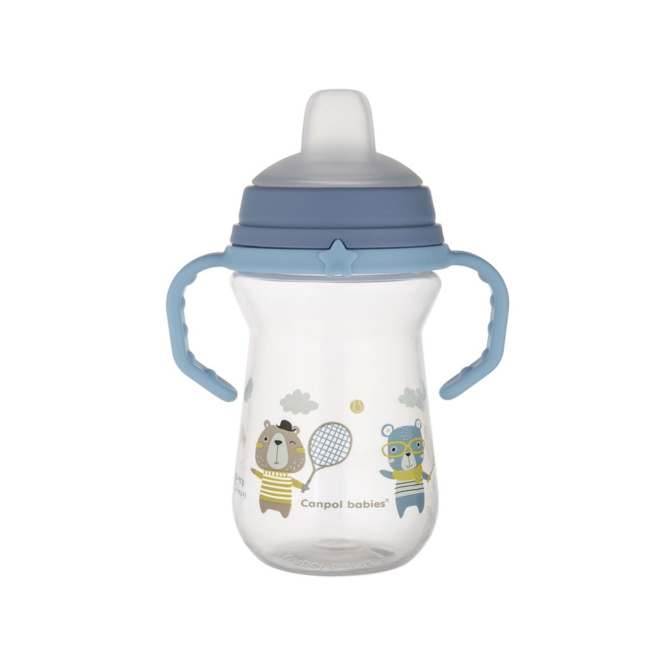 Кружка тренувальна з силіконовим носиком Bonjour Paris FirstCup Canpol babies 56/613_blu 250 мл