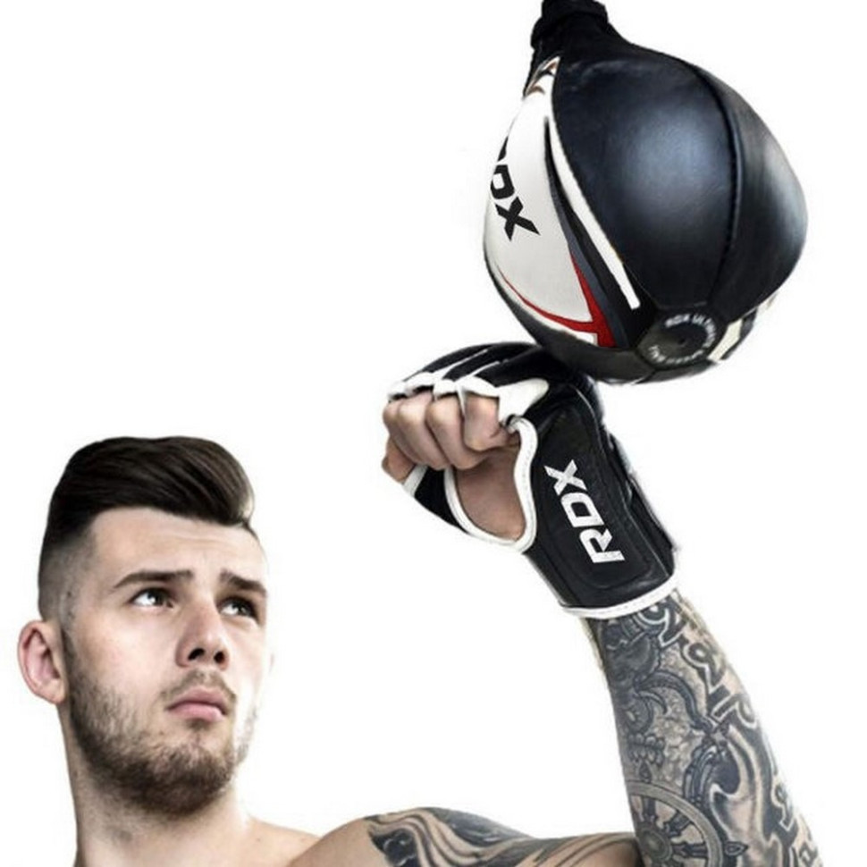 Пневмогруша боксерська 2Y Boxing Speed Ball Leather Multi RDX Inc Limited 2SBL-S2WR, White/Red