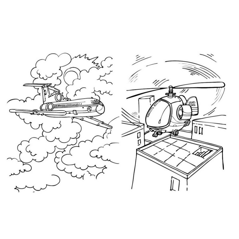 Велика книга розмальовок Транспорт Ранок 1736001, 64 сторінки