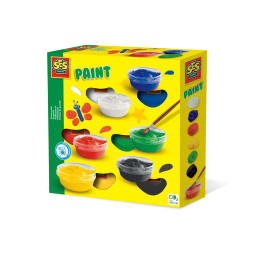 Гуашь Краски радуги SES Creative 00361S, 6 цветов в пластиковых баночках