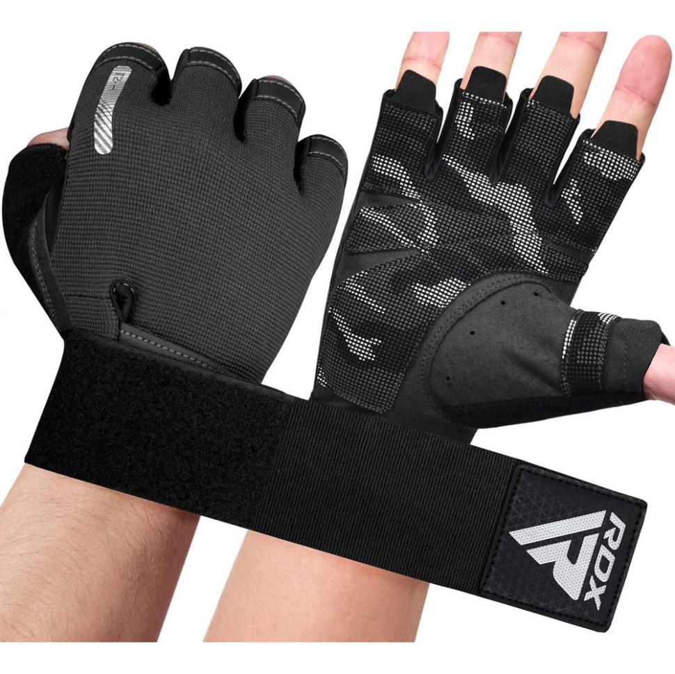 Рукавички для фітнесу T2 Half RDX Inc Limited WGA-T2HB-XL, Black, XL