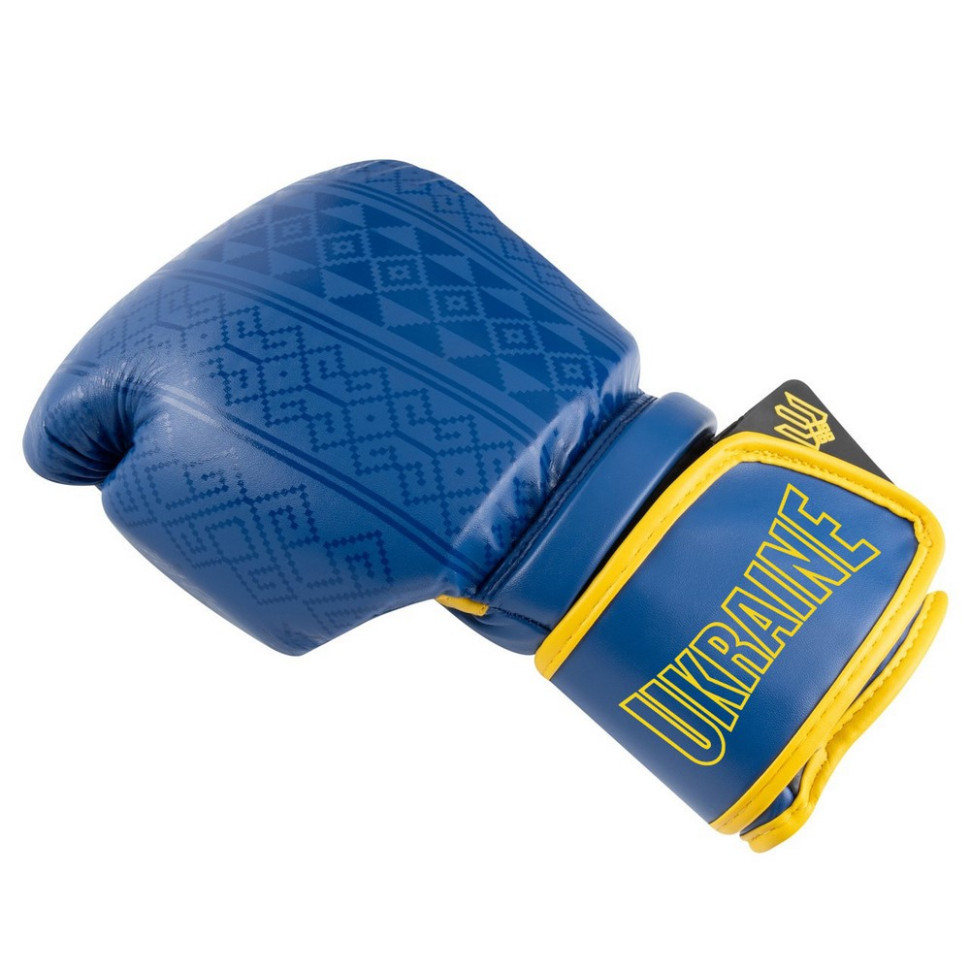 Боксерські рукавиці 3021 Ukraine PowerPlay PP_3021_8oz_Blue-Yellow, розмір 8 унцій