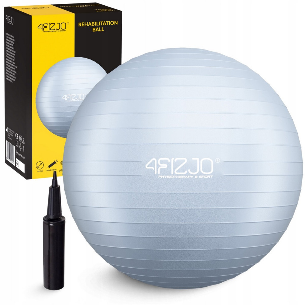 М'яч для фітнесу фітбол 4FIZJO P-5905973404822, 85 см, Grey 