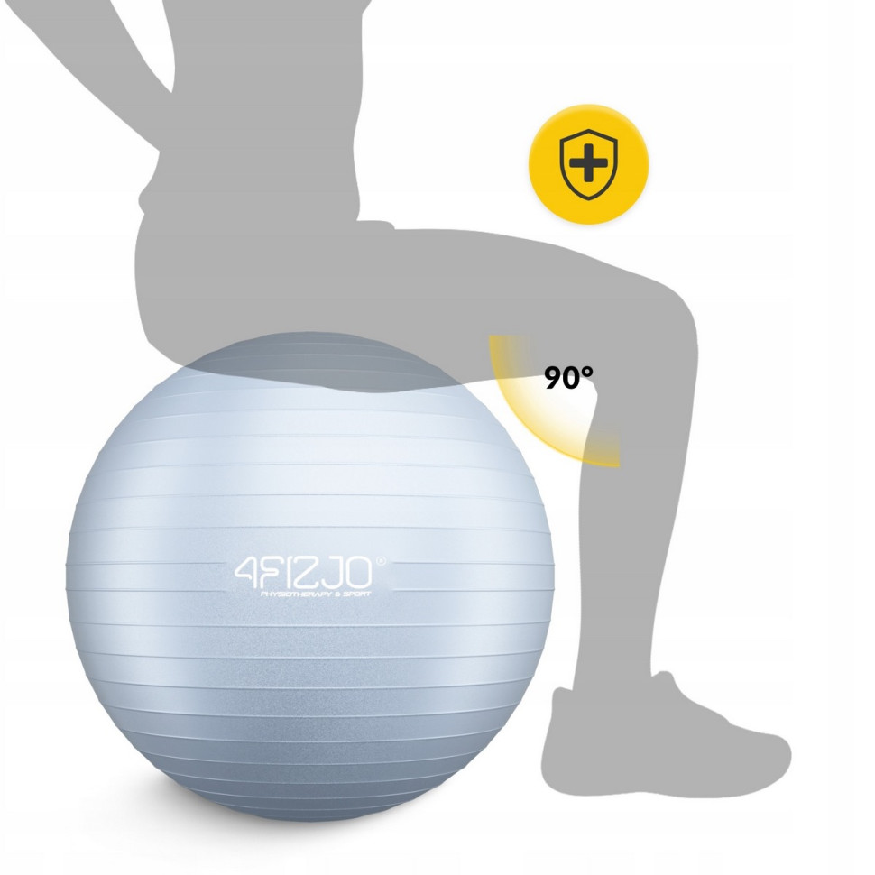 М'яч для фітнесу фітбол 4FIZJO P-5905973404822, 85 см, Grey 