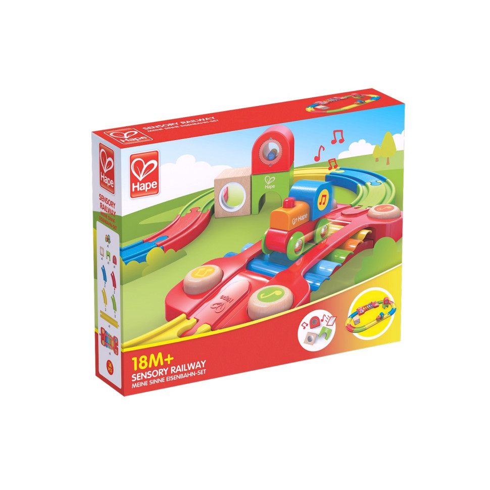 Игрушечная железная дорога с ксилофоном Hape E3822, 14 элементов
