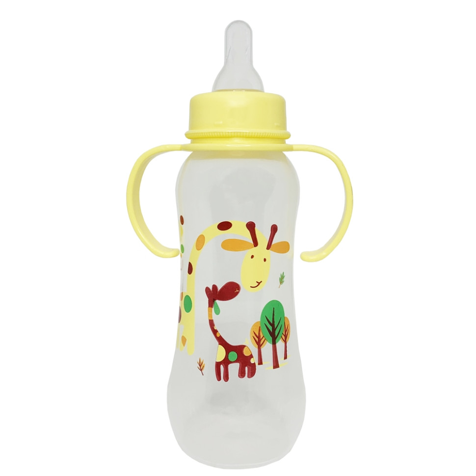 Бутылочка пластиковая с ручками Mega Zayka MGZ-0207(Yellow) 250 мл