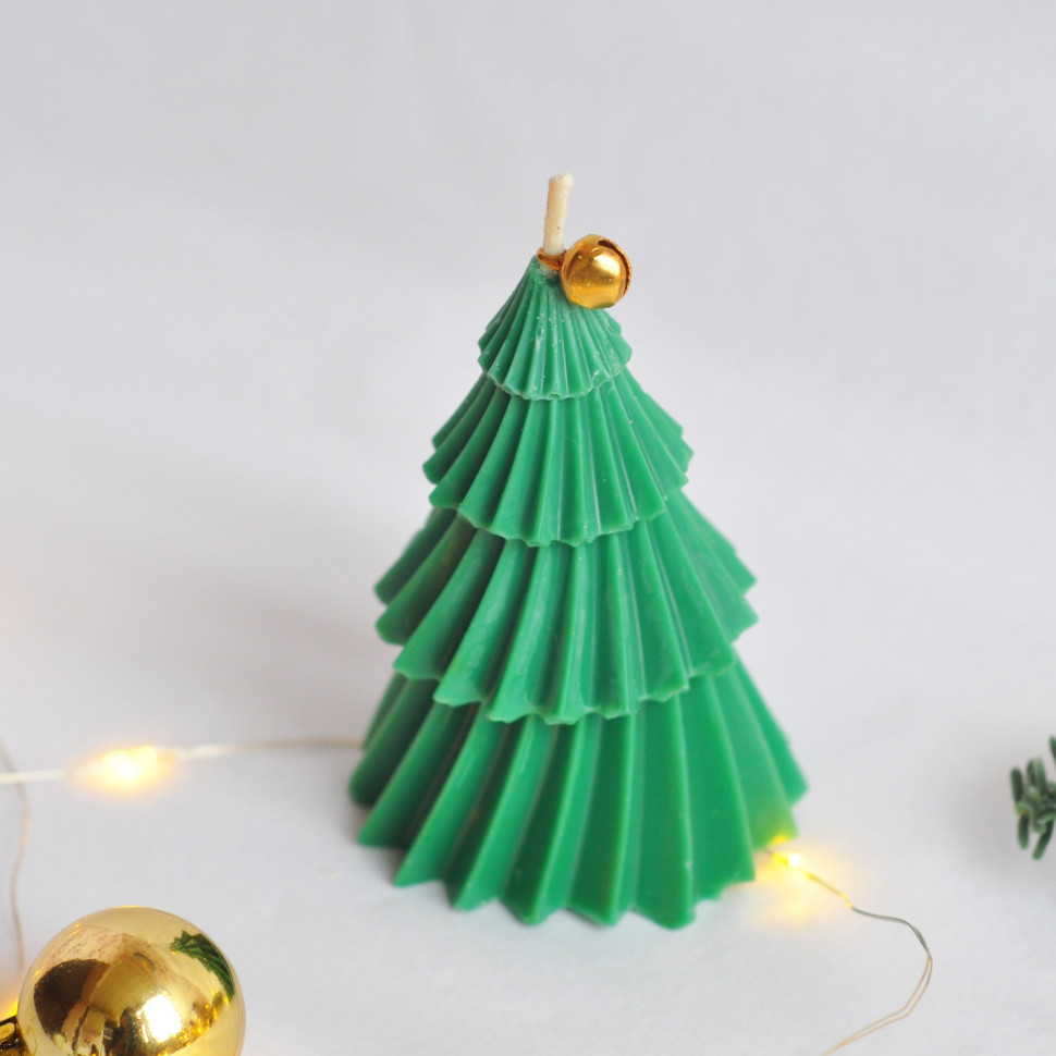 Новогодняя свеча ручной роботы из соевого воска «Christmas tree» Spokiy SP2392, 80 г