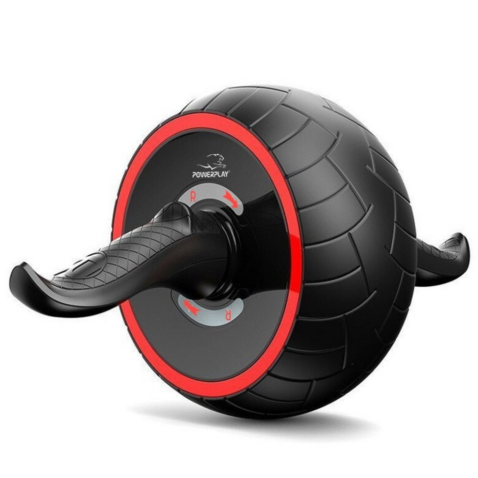 Колесо для пресса AB Wheel Pro PowerPlay PP_4326_Black/Red, с обратным механизмом 