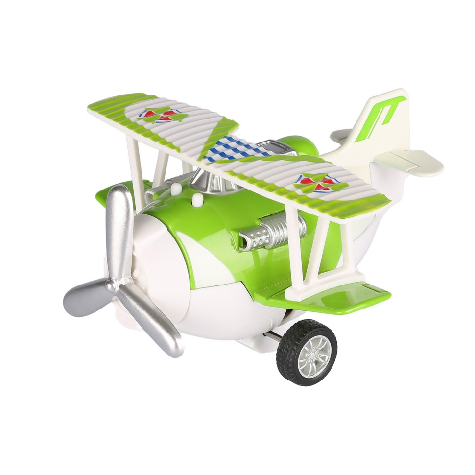 Самолет металический инерционный Same Toy Aircraft зеленый со светом и музыкой SY8012Ut-4