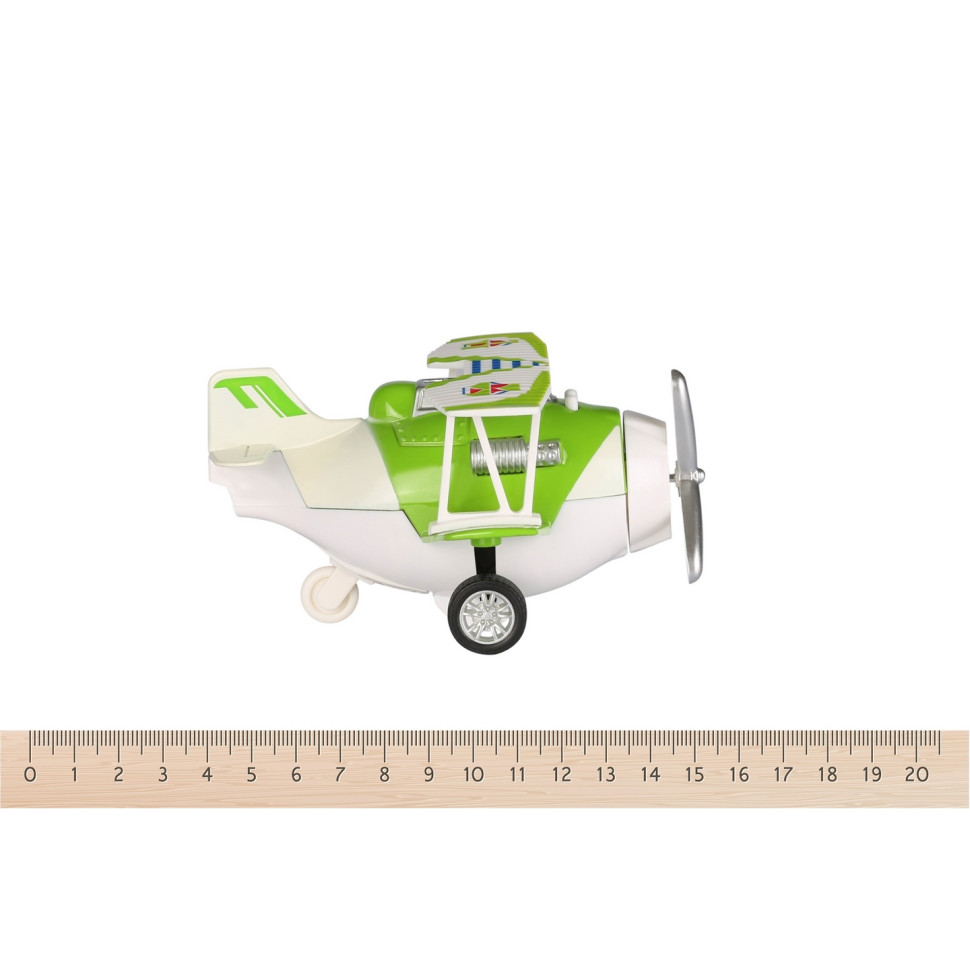 Самолет металический инерционный Same Toy Aircraft зеленый со светом и музыкой SY8012Ut-4