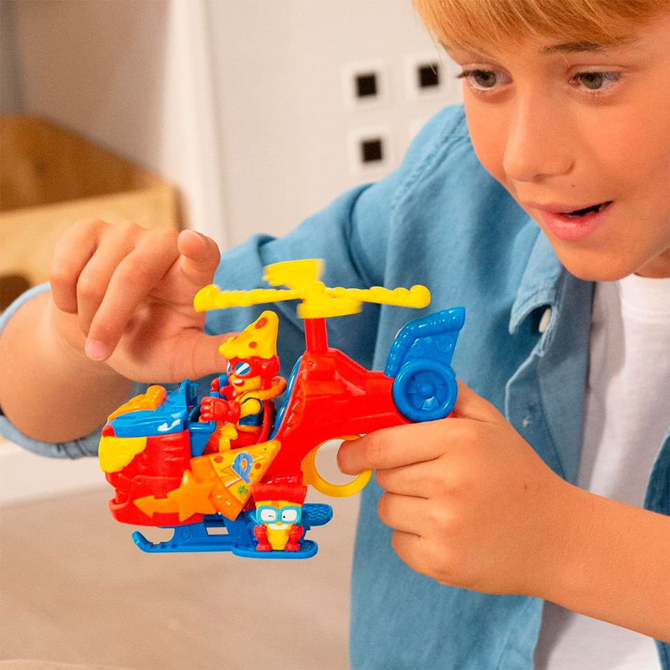 Игровой набор Пиццакоптер-S SuperThings PSTSP118IN120 вертолет, казум-кид, фигурка