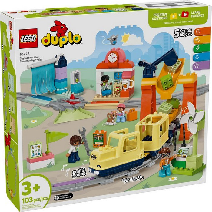 Конструктор DUPLO Town Великий інтерактивний громадський поїзд LEGO 10428- 103 деталей