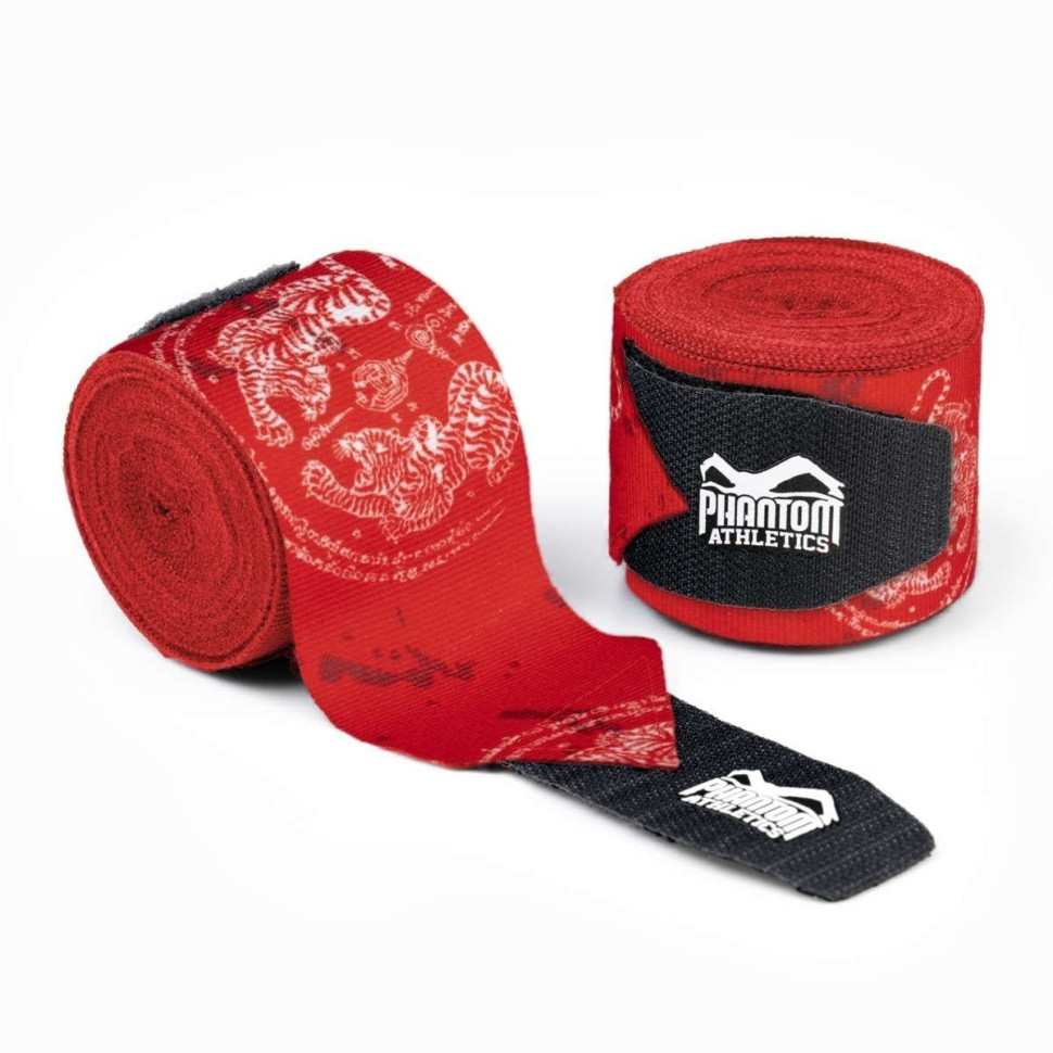 Бинти для боксу Muay Thai Phantom PHWR2762 Red 400 см 4 метра