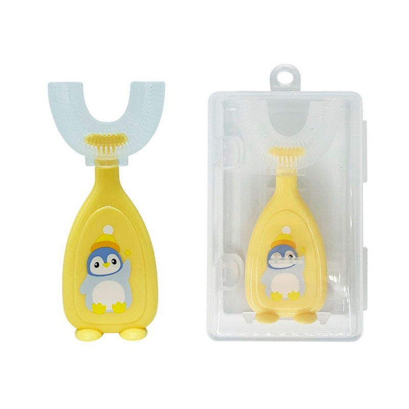 Дитяча зубна щітка-капа в футлярі Mega Zayka MGZ-0730(Yellow) жовтий