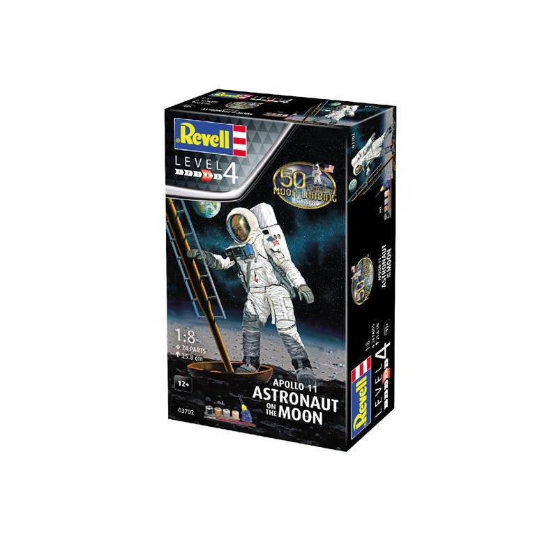 Збірна модель Астронавт на Місяці Місія Аполлон 11 Revell RVL-03702 рівень 4, масштаб 1:8