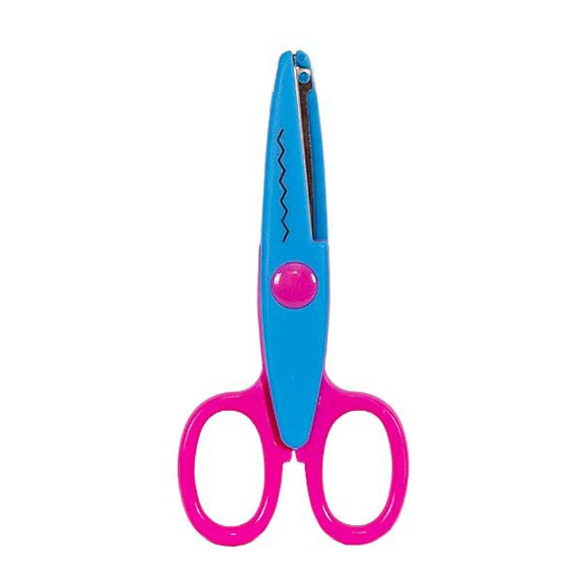 Ножницы детские Bambi 80685(Blue-Pink) с фигурным лезвием