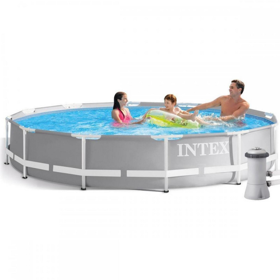 Бассейн каркасный круглый Intex 26712, 366х76 см, 6503 л, фильтр-насос
