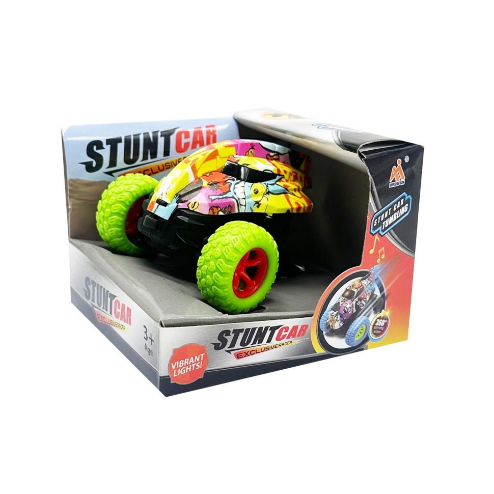 Дитяча трюкова машинка Bambi FL-20610C(Green) інерційна, 11 см, оберт на 360°