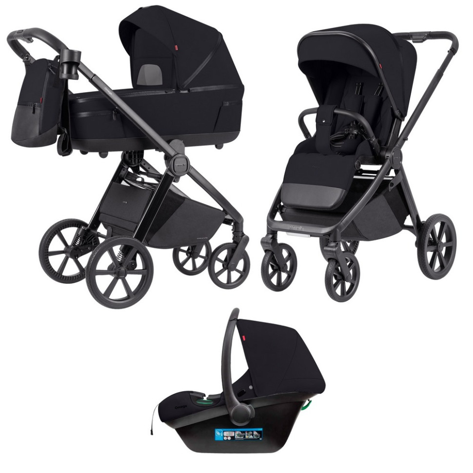Коляска універсальна 3 в 1 Omega CRL-6545 CARRELLO CRL-6545 Cosmo Black
