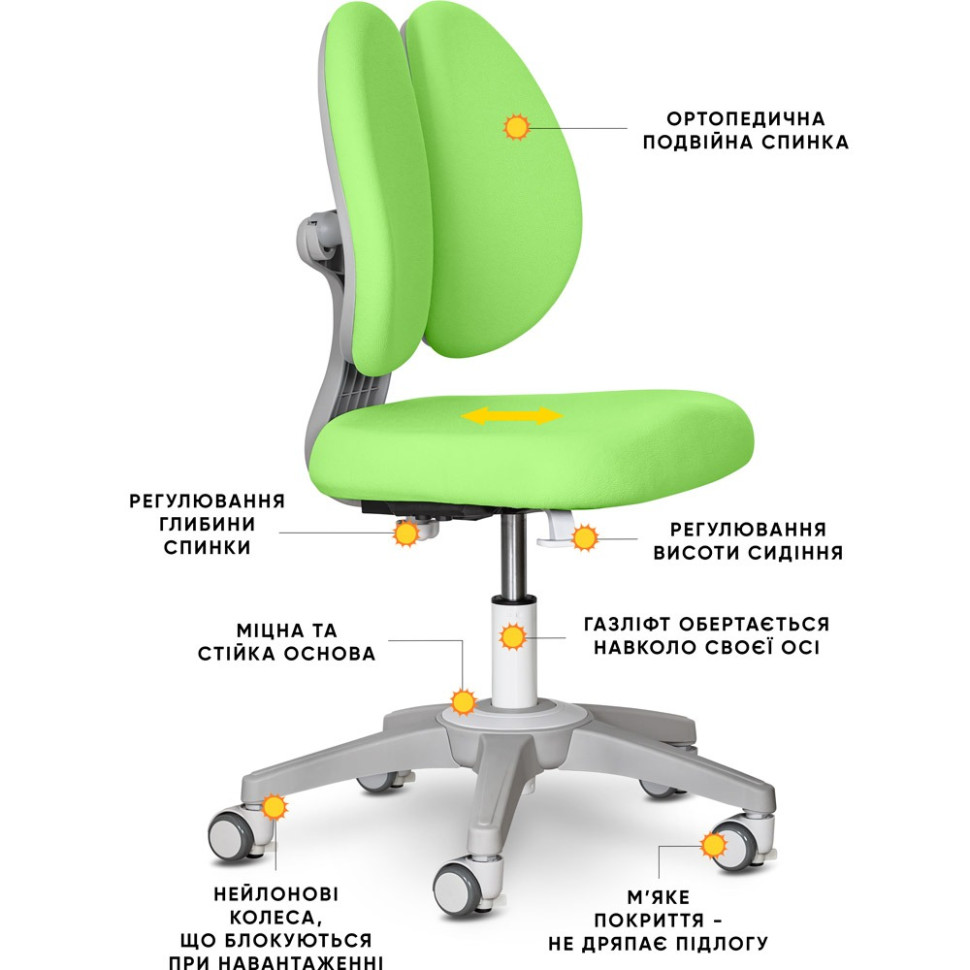 Дитяче крісло Sprint Duo Lite Mealux Y-412 Lite KZ, Green