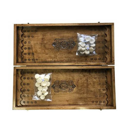 Нарди дерев'яні ручної роботи Backgammon 1 Newt NR-5244, 32 фішки двох кольорів