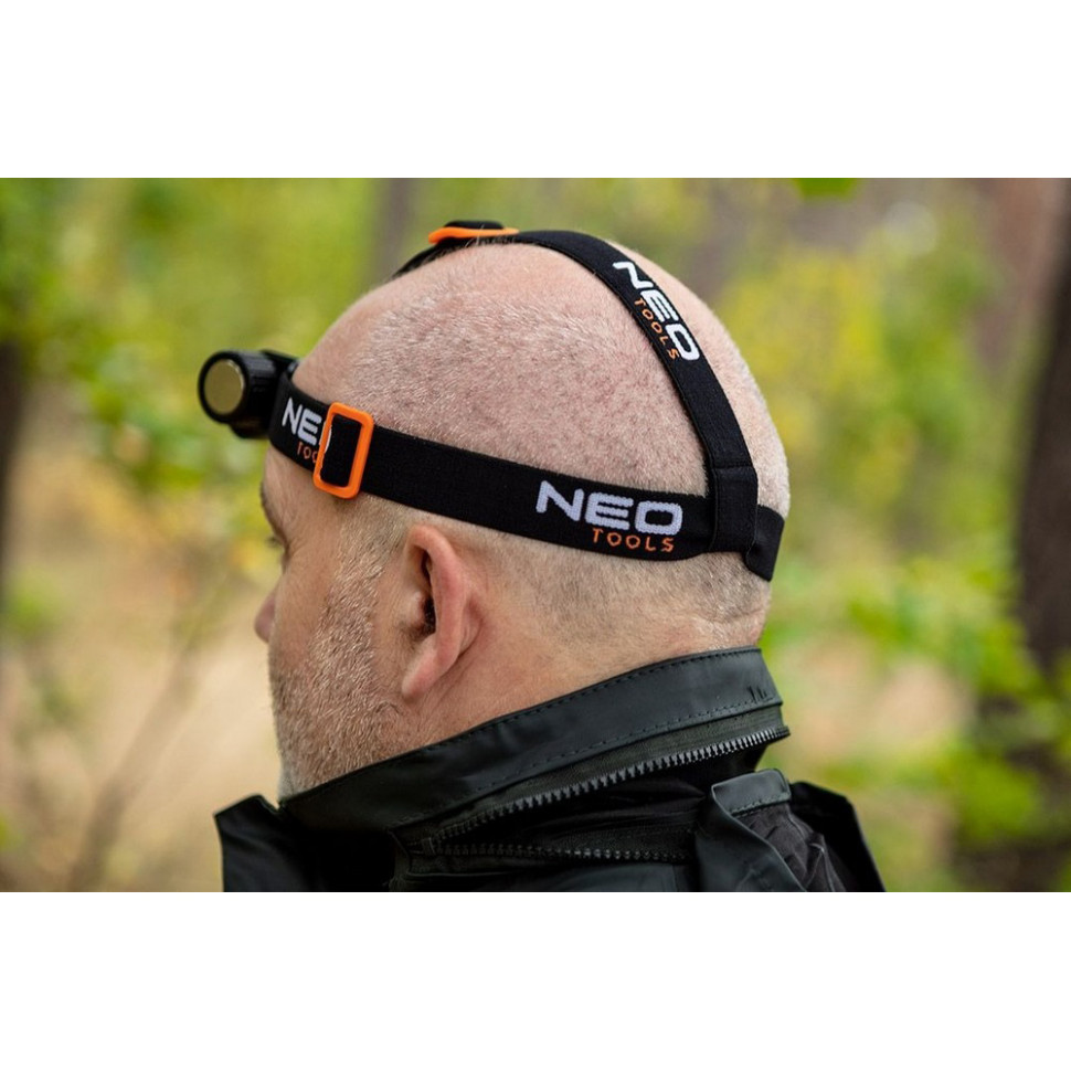 Ліхтар налобний акумуляторний Neo Tools 99-029 чорний 2000 люмен