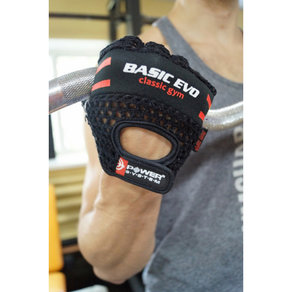 Рукавички для фітнесу Basic EVO Power System PS_2100E_S_Black/Red, S 21 см