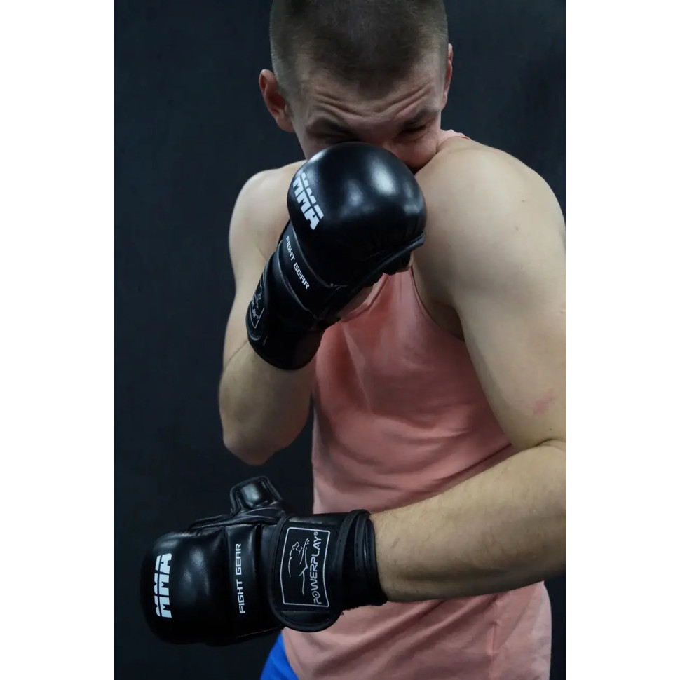Рукавиці для MMA PowerPlay PP_3026_XL_Black, Чорні XL